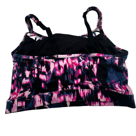 LANE BRYANT Livi Active Size 24 Pink Caged Medium Impact Wireless Sports Bra - Picture 2 of 8